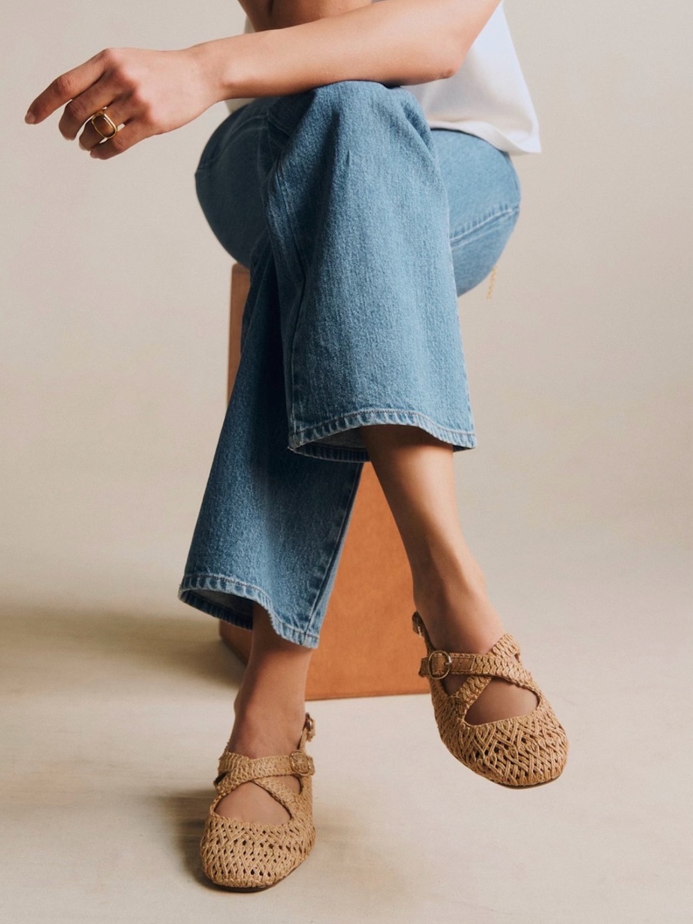 Sezane Low Nala Ballerinas Mary Jane Flats - Picture 2 of 7